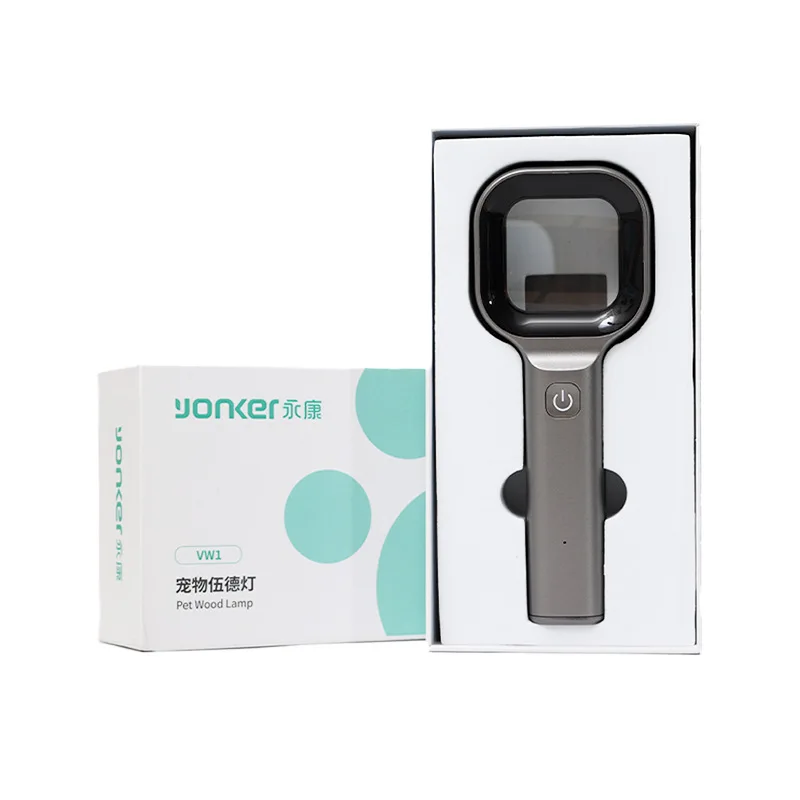 목재 램프 전문가용 휴대용 우드 램프, 확대경 포함, 반려동물 피부 검사용 수의학 및 피부과 진단용
