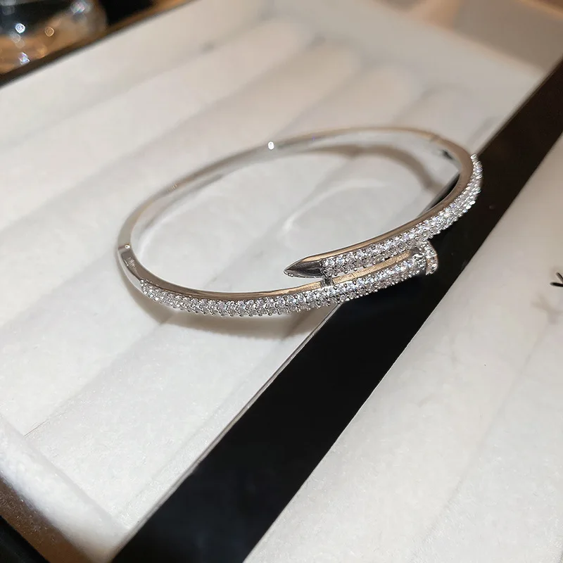Korean Bangle Luxury Bracelet Elegant Fashion Europe and America Simple Shiny Bracelet Women's Party Female Jewelry bangle bracelet
