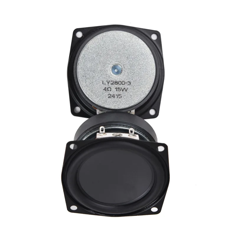 SOTAMIA 2Pcs 2.5 Inch Square Full Range Speaker 67mm 4 Ohm 15W HIFI Loudspeaker Audio DIY Waterproof Outdoor Bluetooth Speakers 5