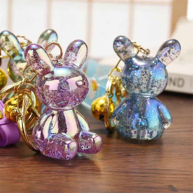 Resin Doll Bag Pendant, Rabbit Key Rings, Rabbit Key Chain