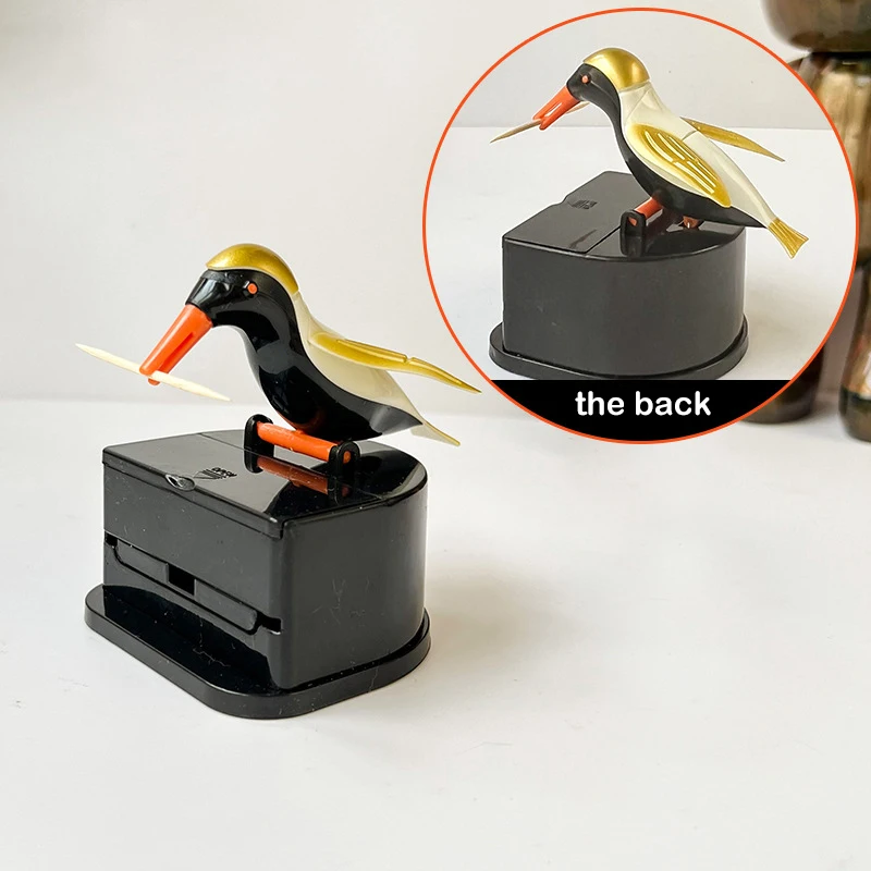 Description Picture 6 of itemCreative Funny Bird Toothpick Box Automatic Rise Home Press Type Toothpick Bucket Cute Intelligent Woodpecker Toothpick Tube