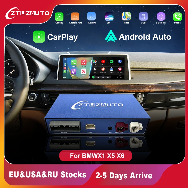 Wireless Carplay Per Bmw X5 F15 X6 F16 X1 F48 Nbt/Evo System 2014-2020, Con Android Mirror Link Youtube Airplay Navi Funzioni