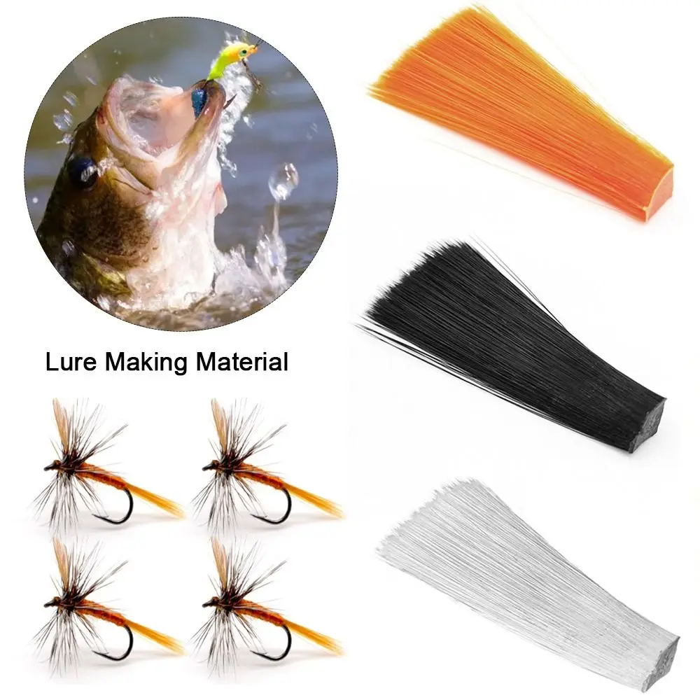 Fly Tying Mayfly Tail Fly Legatura Materiali Vite Flash Nylon Acciaio Conico Piombo Jig Head Hook Squirmy Lure Making Material