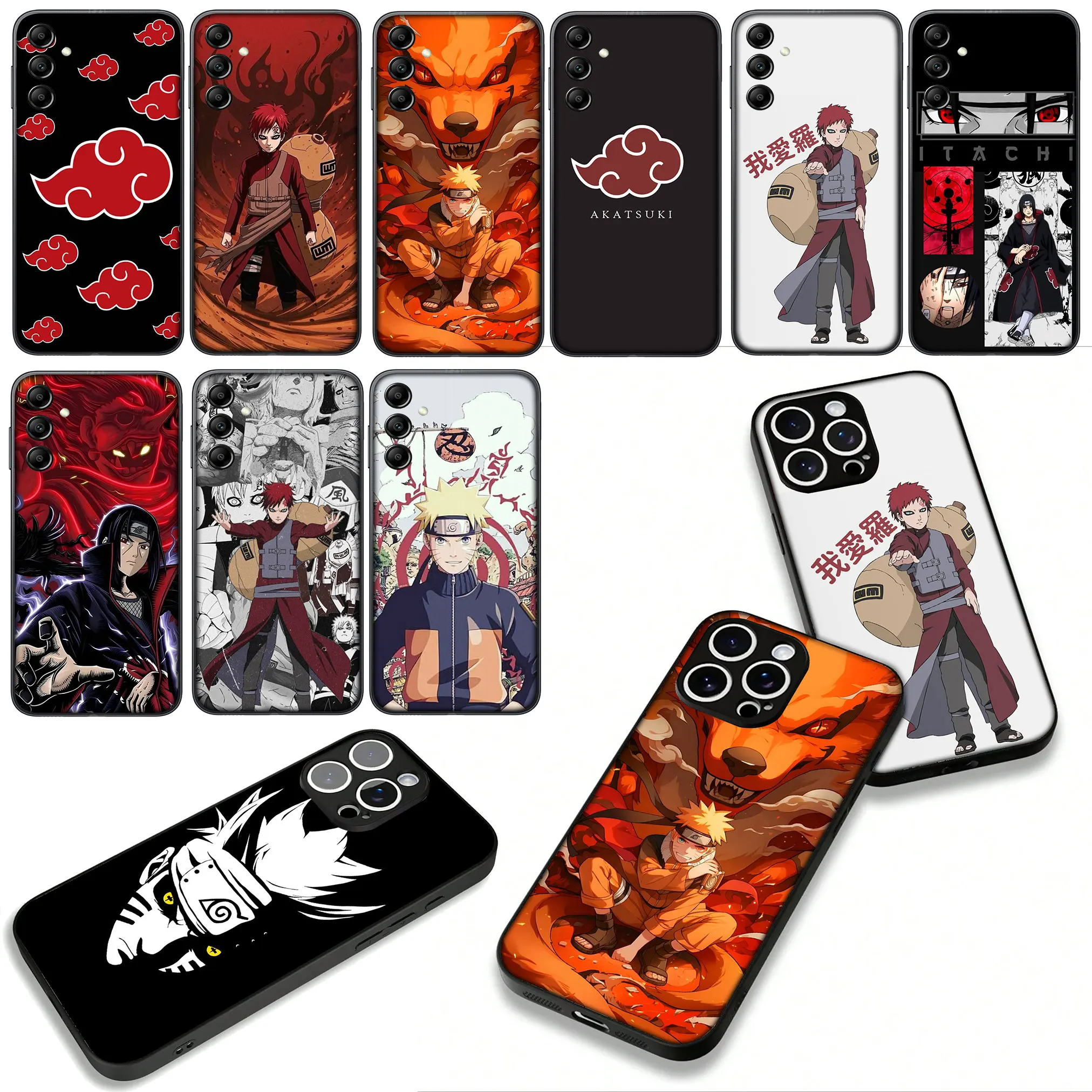 Gaara Itachi Uchiha Naruto Akatsuki Themed Phone Case