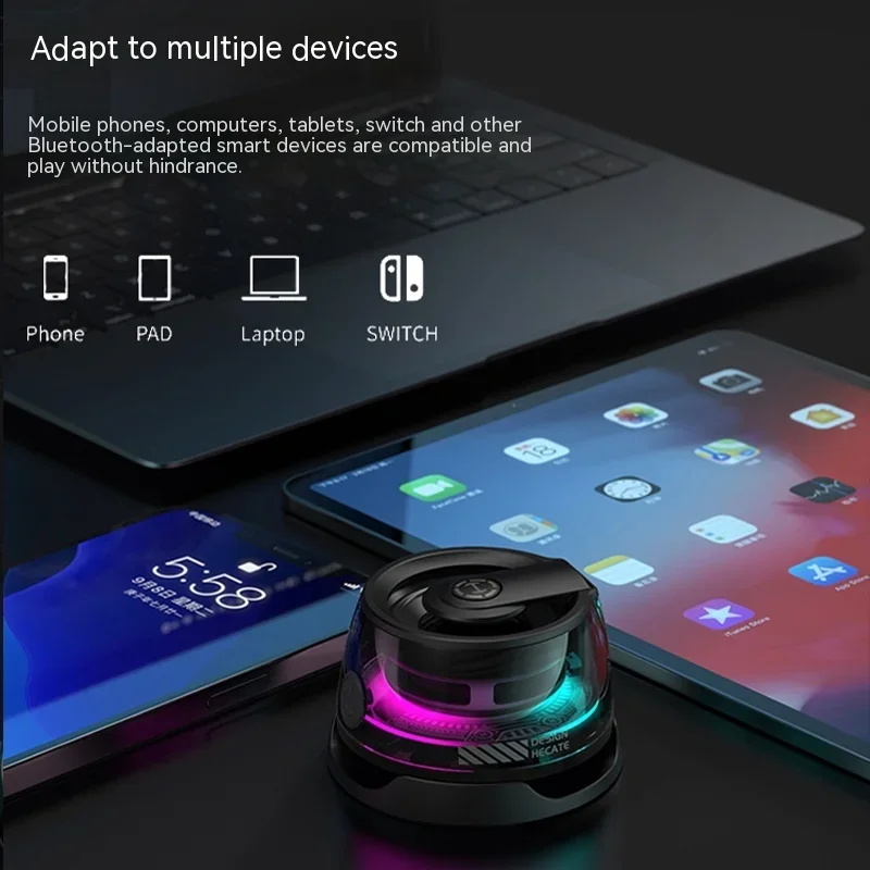 EDIFIER G100 무선 블루투스 스피커, 마그네틱 휴대용 소형 고사운드 컴퓨터, RGB 조명 스피커, 가정용 데스크탑 노트북