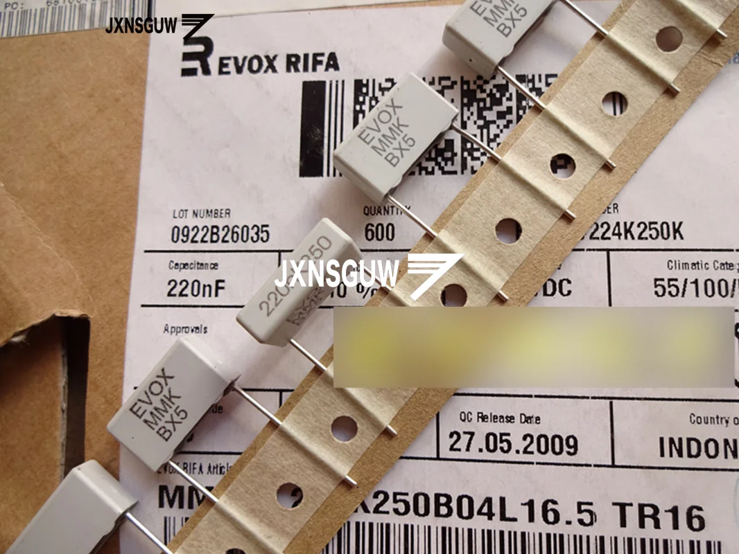 10 Pz Nuovo Originale Evox Rifa Mmk15 0.22Uf 250V P15Mm 224/250V Condensatore A Pellicola Mmk 0.22Uf 250Vdc 220Nf 224