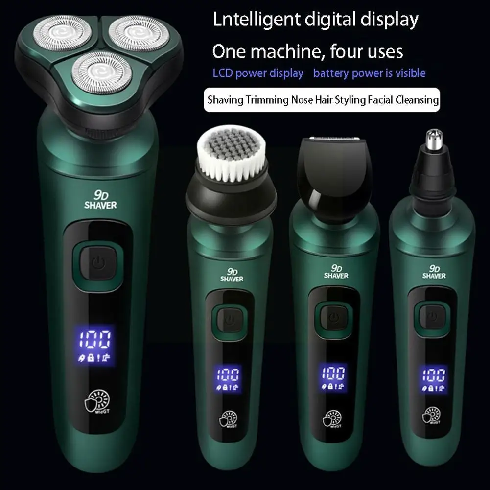 

Men's Electric Shaver USB Rechargeable Razor Digital Display Electric Razor Shaving Machine For Man Beard Washable Mini Shaver