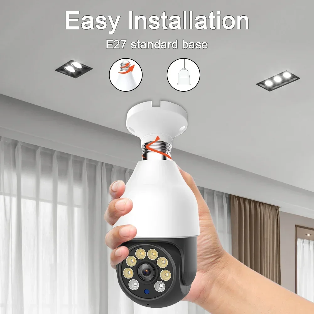 ANSVICAM 5MP Bulb IP WIFI Camera 5G WiFi TUYA Smart Life Alexa Google Home Water