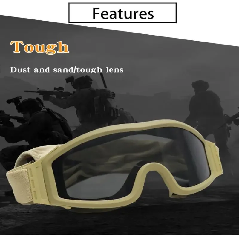 Tactical Military Goggles Windproof Sunglasses for Outdoor Activities