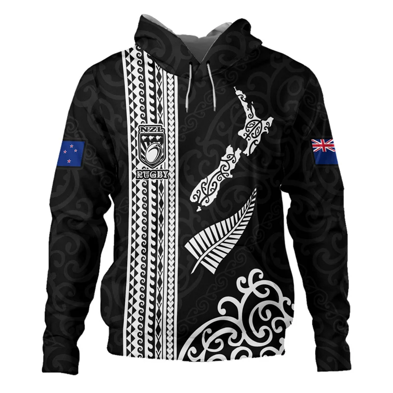 thumbnail image 1 of Sudadera con capucha con estampado de Kia Ora Silver Ferns de rugby de Nueva Zelanda, bandera Y2k, novedad, sudaderas con capucha y sudaderas, sudaderas con capucha para hombres, ropa tipo pulóver, 1 of 5