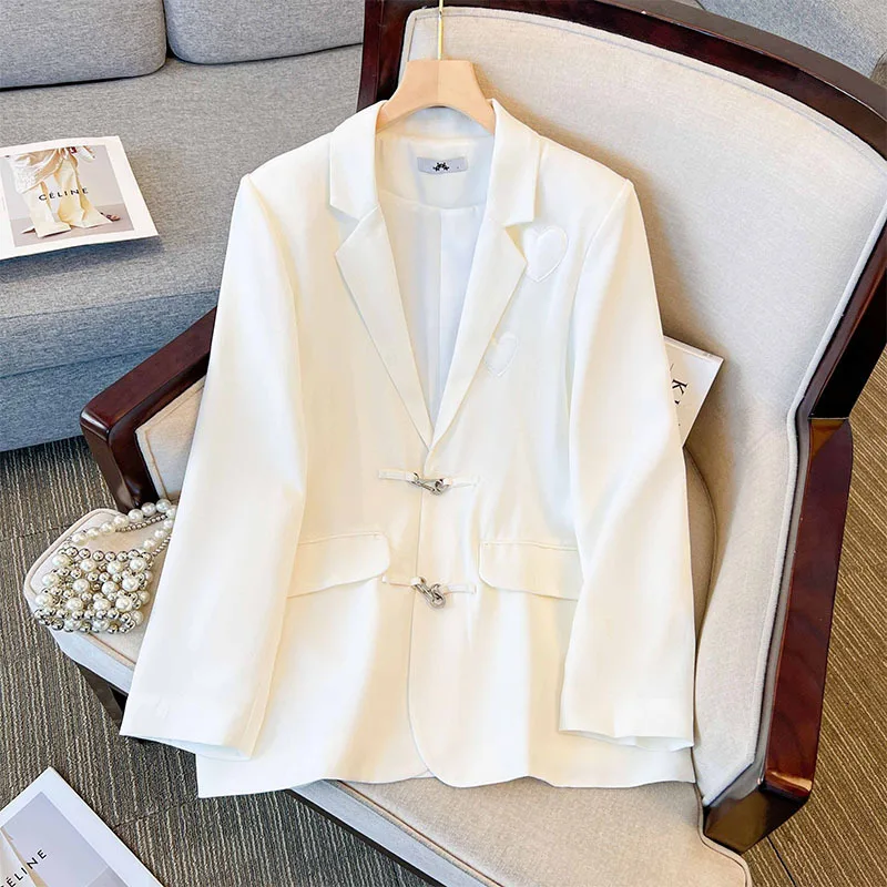 150kg-plus-size-women's-bust-154-autumn-loose-blazers-jacket-long-sleeved-temperament-coat-white-4xl-5xl-6xl-7xl-8xl-9xl