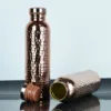 800ML Copper Sports Water Bottle Hammer Pattern Leakproof Outdoor Cycling Gym Fitness Travel Electroplating Drinking Cup