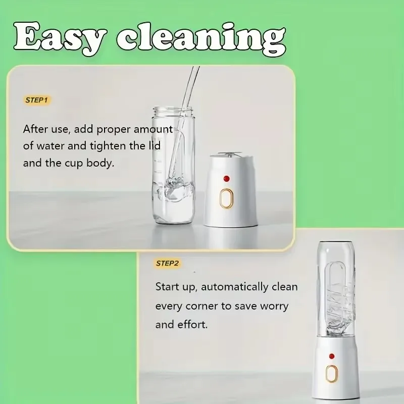Portable Smoothie Blender Mini Juicers USB Rechargeable 6 Blades Multifunction Smoothie Milkshake Juice Machine