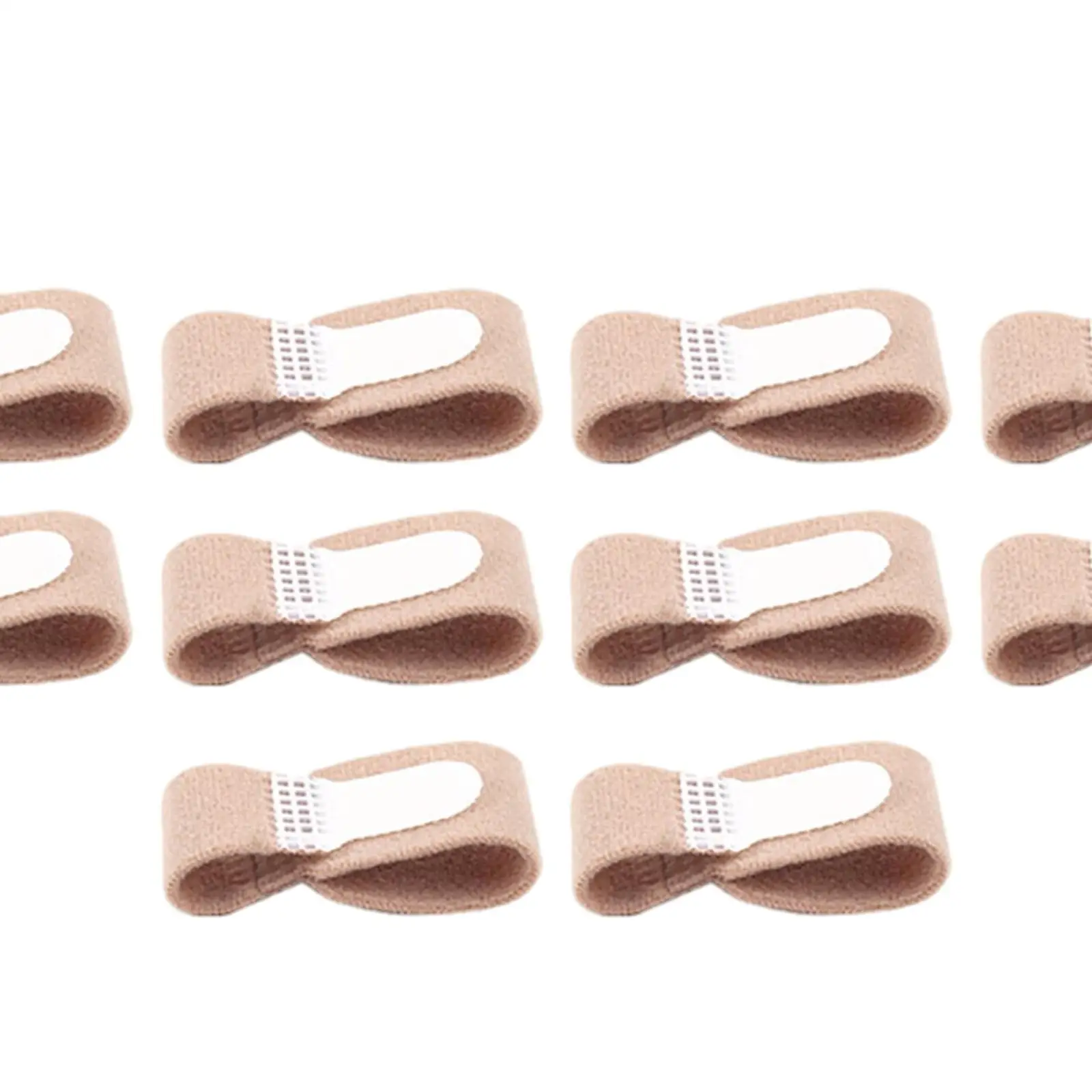 Set of 10 Finger Buddy Wraps Finger Support Sleeves for Sport Injuries Beige