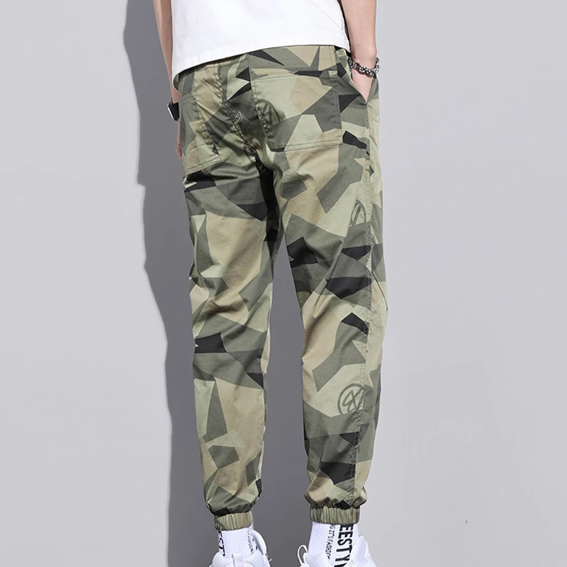 Multi-Pocket-Tarnung Männer hose Jogger Cargo hose Männer Sommer Harems hose schnell trocknende Kordel zug lose lässige Jogging hose – Detail 14