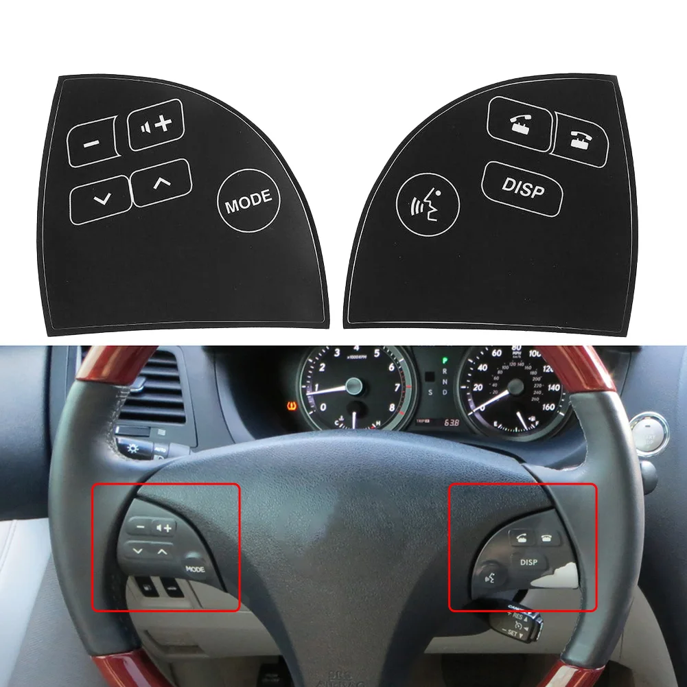 

1set Car Steering Wheel Button Repair Decals Stickers Matte Front Letters Drawings For Lexus ES350 2007-2012 Car Accessories