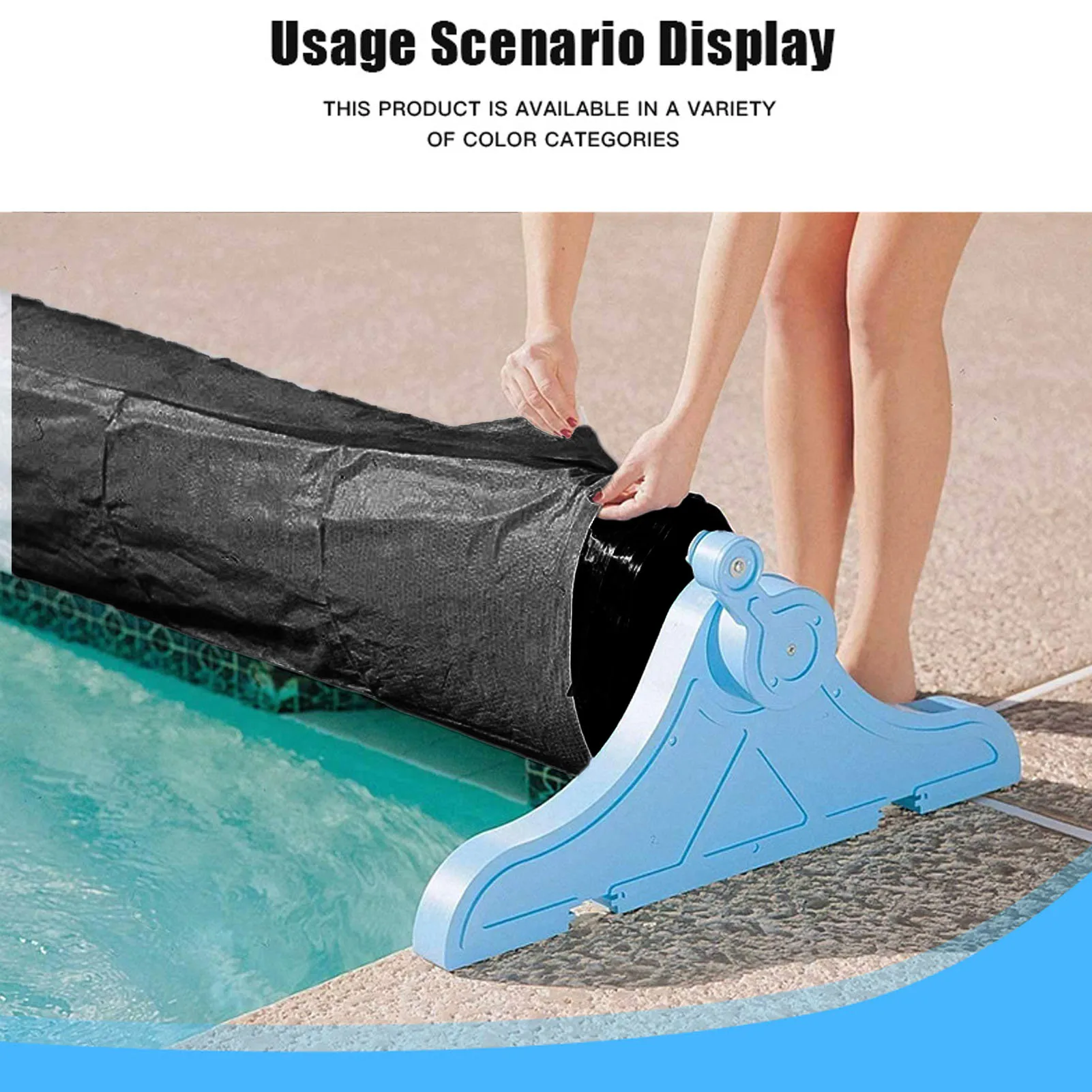 Pool Solar Reel Cover Pool Solar Reel Protective Cover Oxford Cloth Outdoor Pool Blanket Protector for Swimming Pools Black