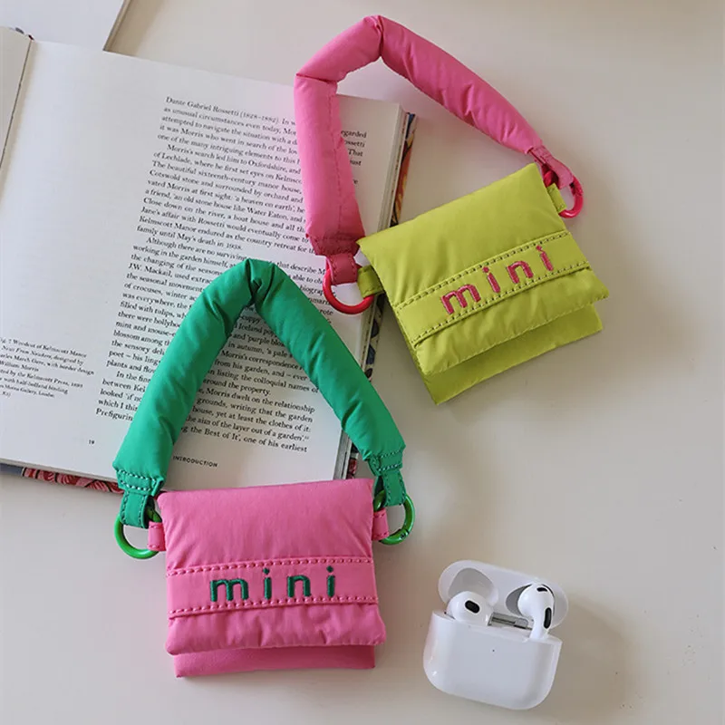 

Корейские Новые супер мини-сумки для девочек, милые тканевые маленькие органайзеры для наушников и гарнитуры, мешочки для монет, розовые, красные, зеленые мешочки для хранения