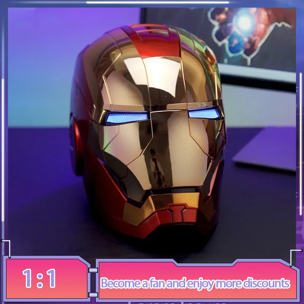 Iron Man Mask Mk5 Electric Voice Control Helmet 1/1 Cosplay 1:1 Mask Led Eyes Maschera In Metallo Iron Man Helmet Adulti Regali Di Natale