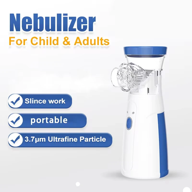 Portable Medical Nebulizer Silent Ultrasonic Inhaler Mobile Steam Device For Children Baby Mini Mesh Nebulizer Medical Nebulizer