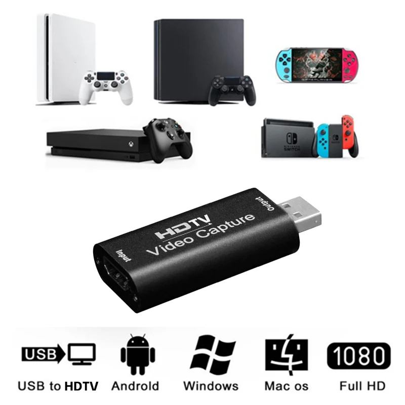 4K USB Video Capture Card for Game and Camera Recording Live Streaming