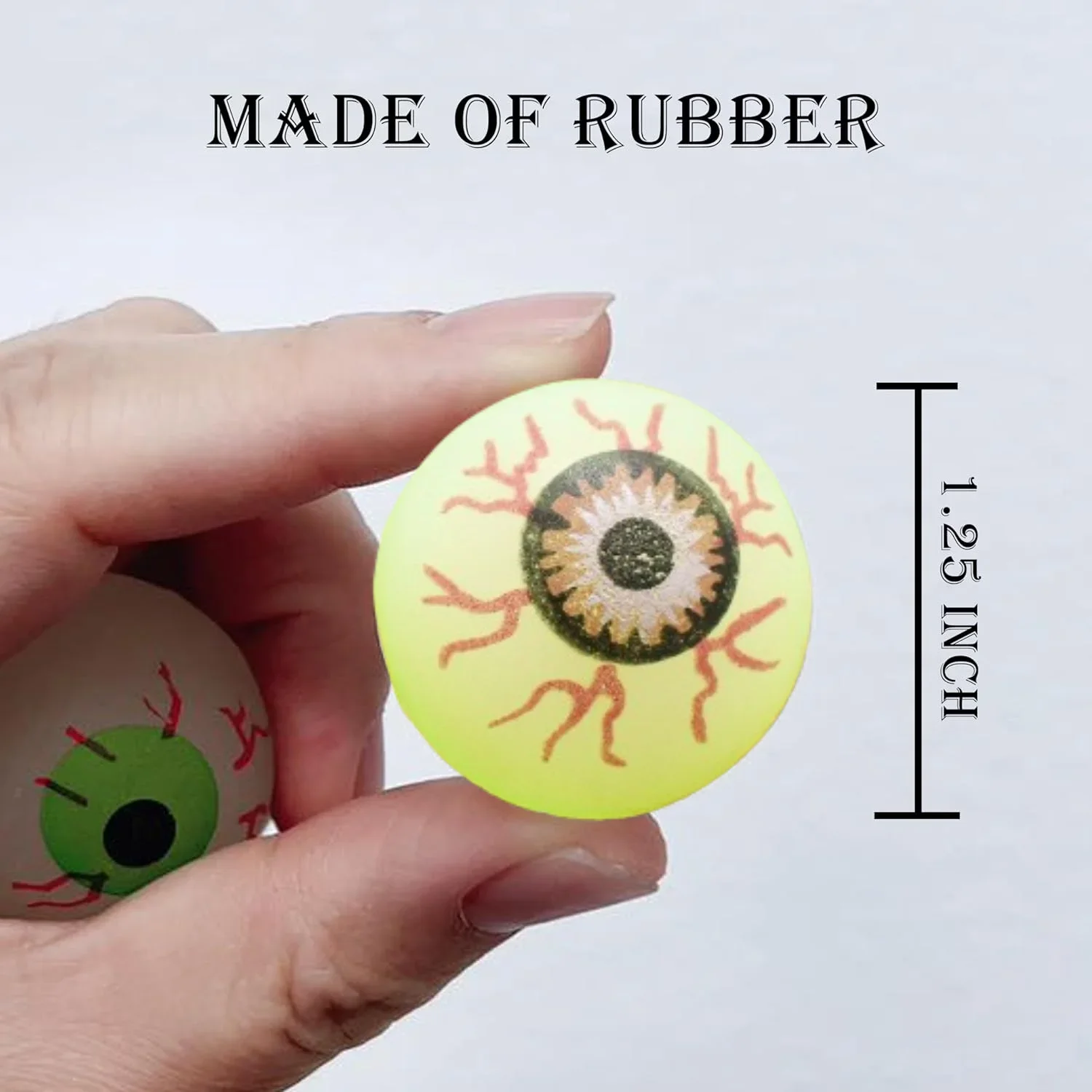 Glow in The Dark Eyeball 32MM Bouncy Ball Halloween Supplies Toys Horror Luminous Scary Ball Kids Toys Gift Fake Eyeballs 10pcs party toys bouncing balls toy