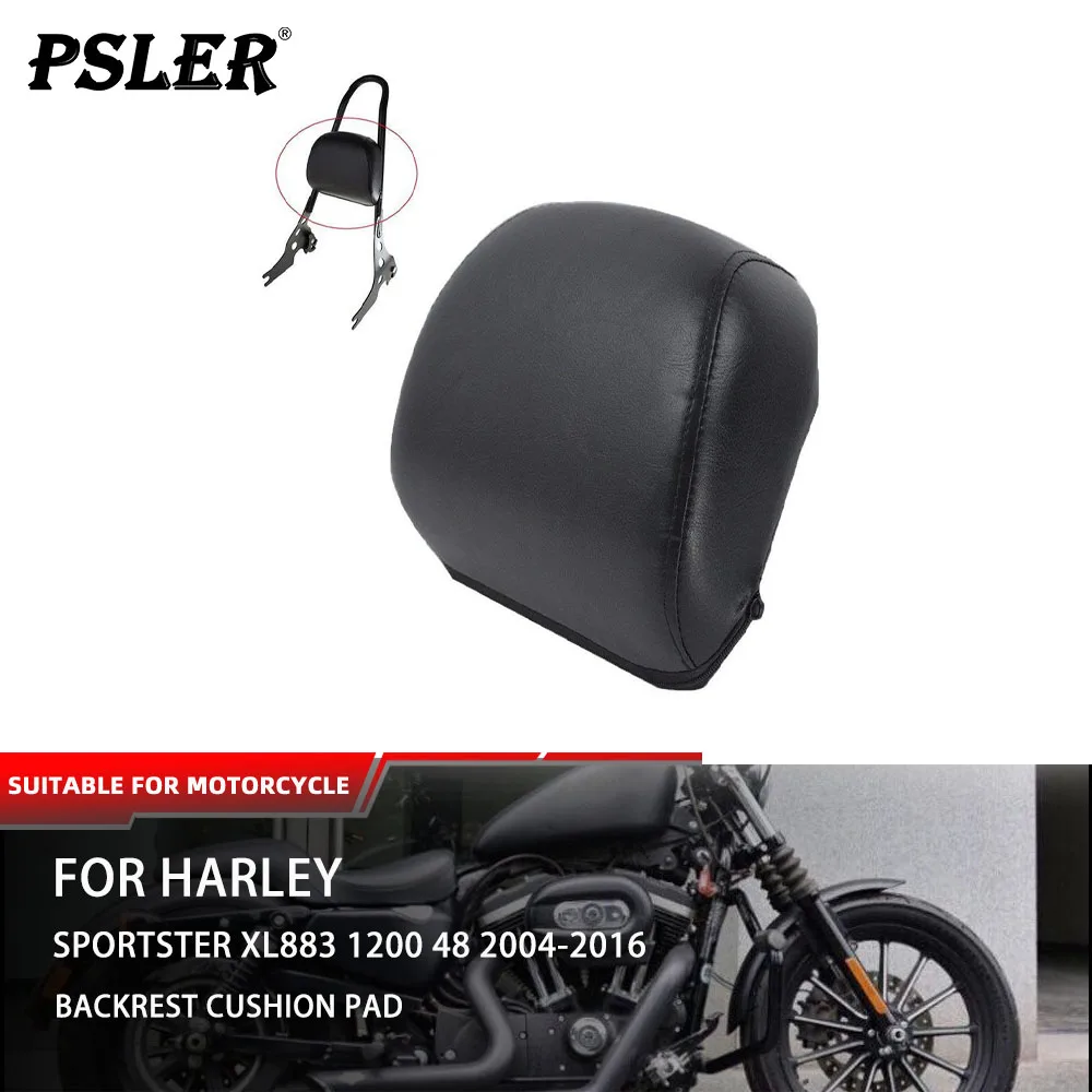 

Motorcycle Accessory Black Passenger Sissy Bar Backrest Cushion Pad for Harley Sportster XL883 1200 48 2004-2016