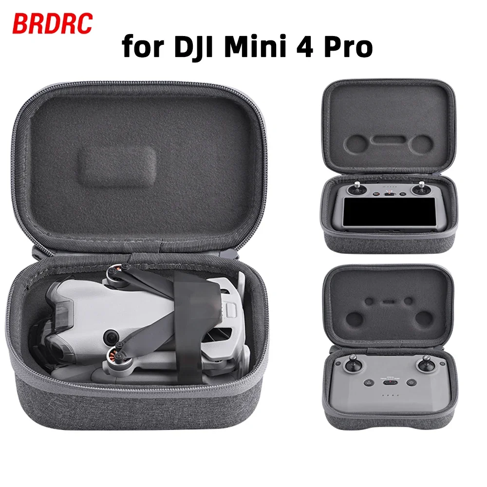 Storage Bag for DJI Mini 4 Pro Drone Portable Carrying Case RC 2/RC-N2 Controller Handbag Travel Box Drone Dustproof Accessories