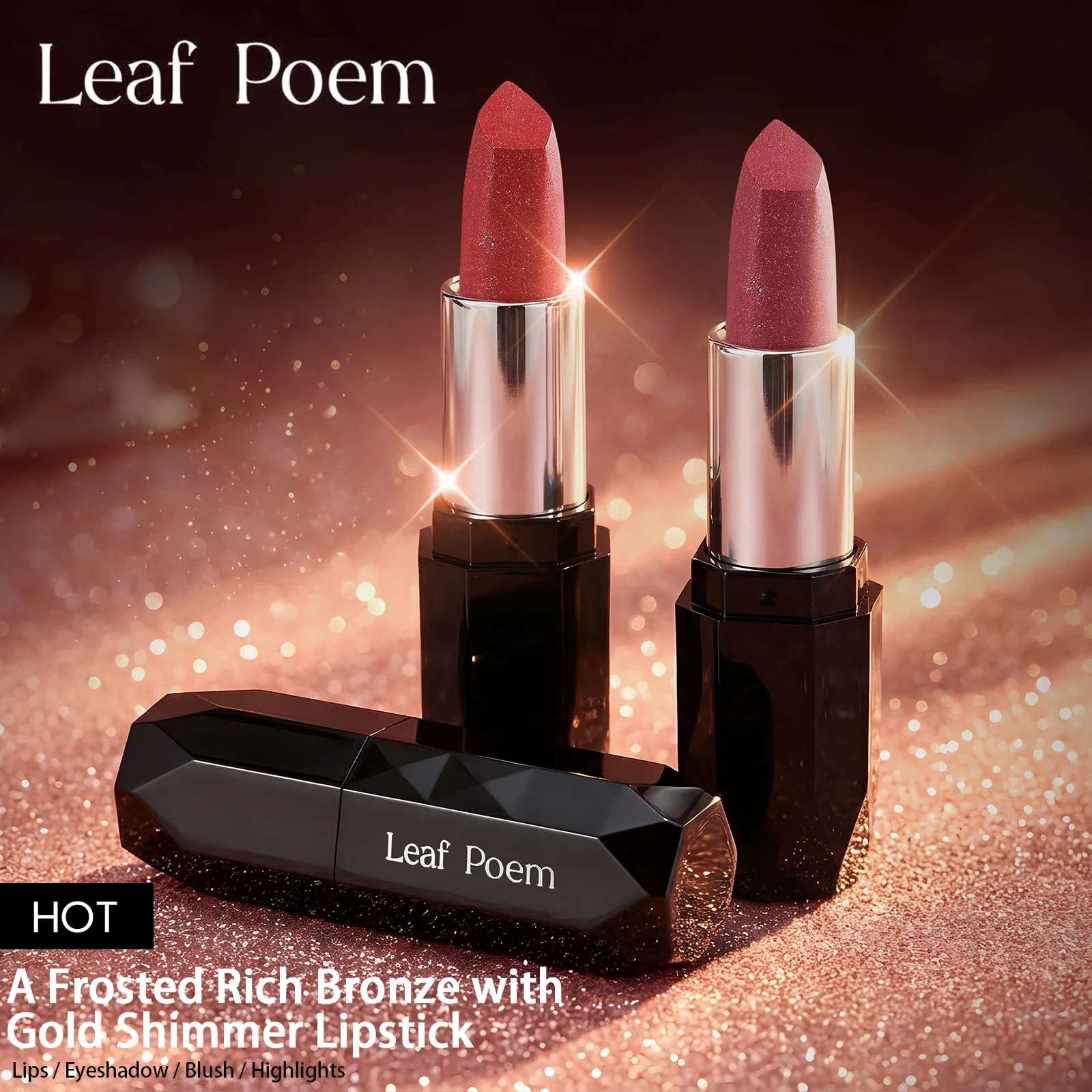 Pearlmuttischer Metallic Lippenstift Langanhaltend Wasserfest_voghion.com