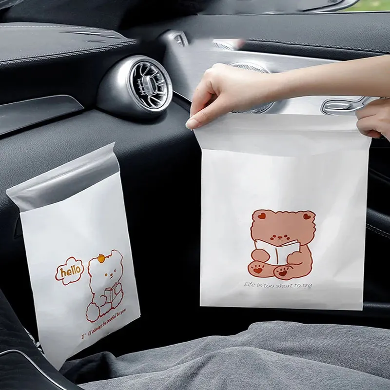 Disposable Trash Bags 30 Pcs 1 Pack Car Bin Cleaning Bags Home Kitchen Office Cartoon Pattern