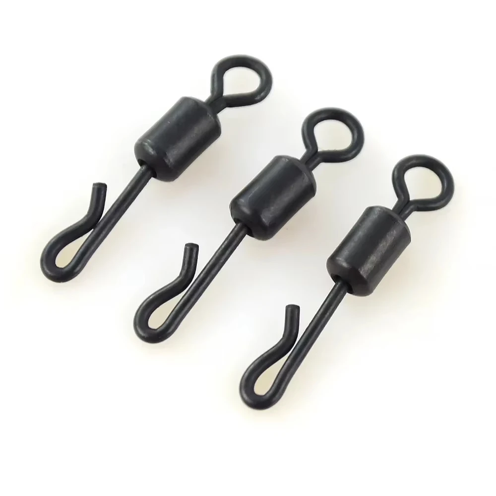 2026 20개/팩 HIRISI 무광 블랙 잉어 낚시 스위벨 17MM 퀵 체인지 HIRISI 터미널 도구 (잉어 낚시 장비용)
