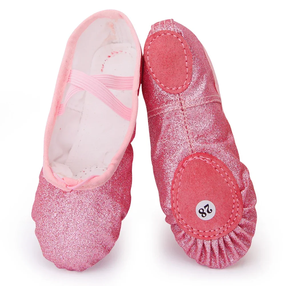 New Ballet Dance Shoes Yoga Gym Flat Slippers Glitter Pink Ballet Dance Shoes For Girls Children Women Teacher 3