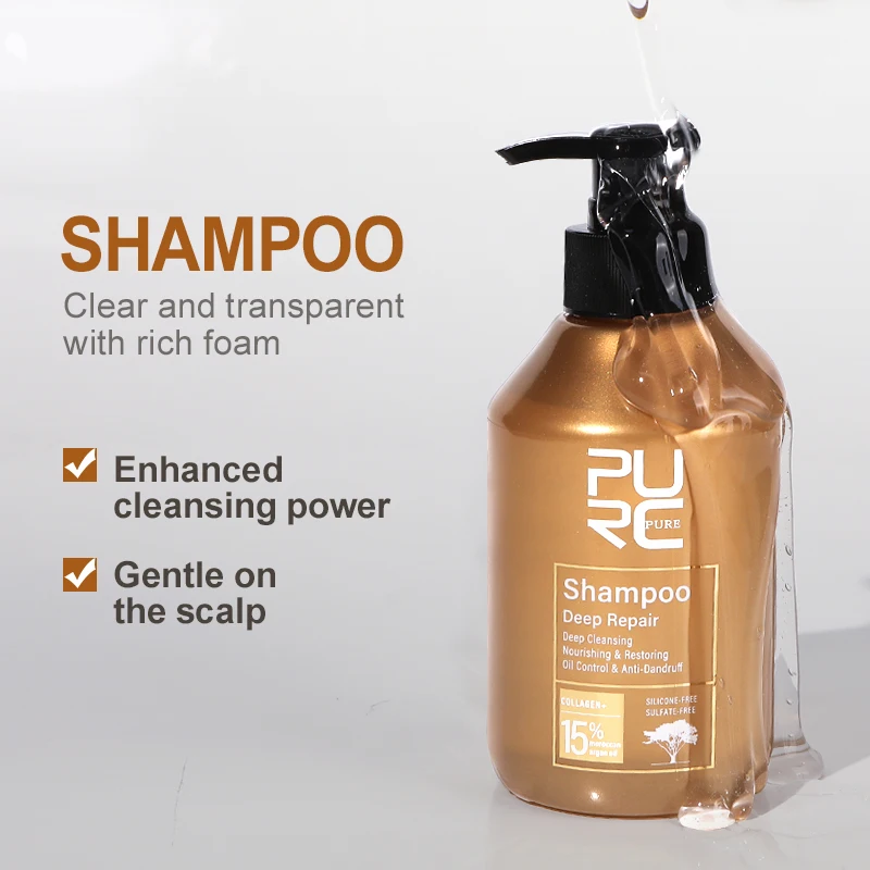 PURC Argan Oil & Keratin Hair Repair Set 3
