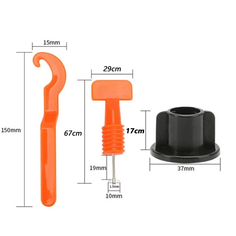 ABYO 302 Pcs Flat Level Wedges Tile Spacers Reusable Flooring Wall Tile Leveling System Leveler Locator Spacers Plier