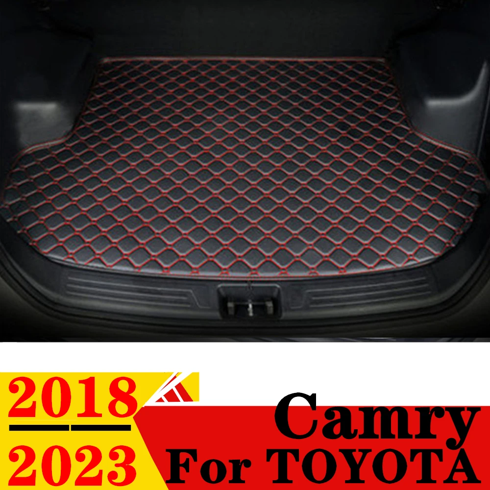 

Коврик для багажника автомобиля для Toyota Camry 2023, 2022, 2021, 2020, 2019, 2018, плоский боковой защитный коврик для груза, коврик для заднего багажника