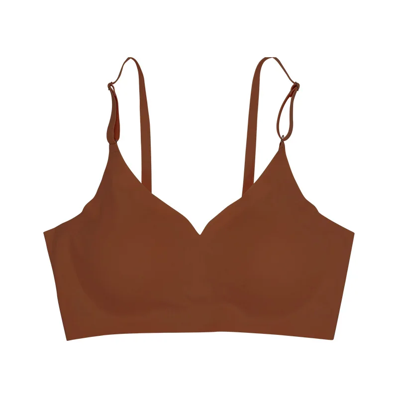 Push Up Bras Women Sexy Seamless Wire Free Brassieres Soft Underwear Intimates Sleep Wears Breathable Deep Cup Bra Crop Top