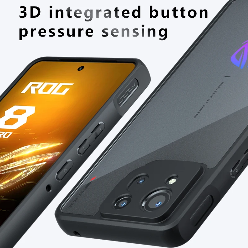 Acrylic Transparent Frosted Shockproof Armor Phone Case with Bumper Protection
