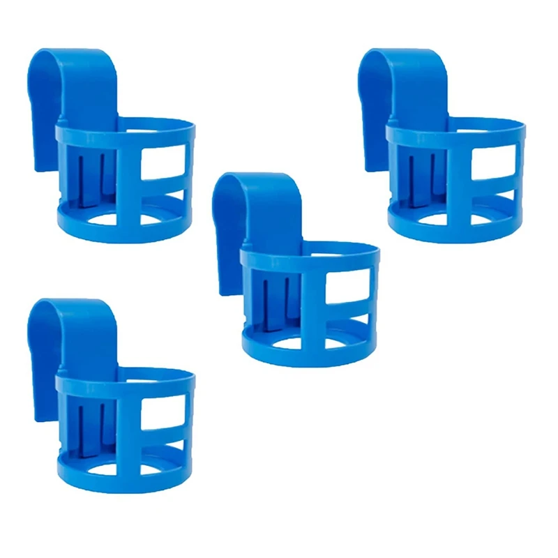 

4Pack Poolside Cup Holders For Above Ground Pools Fits 2In Or Less Round Top Bar