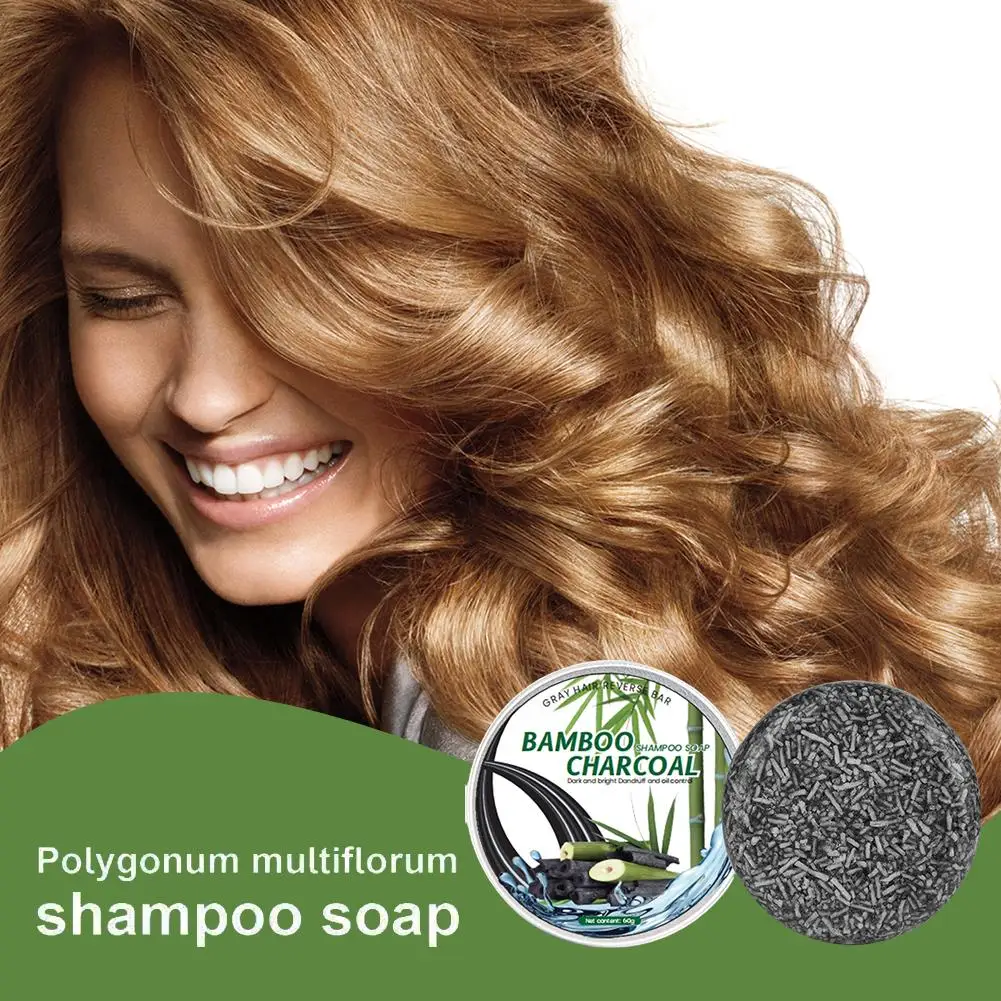 

Natural Bamboo Charcoal Multiflorum Shampoo Soap Pure Hair Soap Bar Gray Shampoo Darkening Soap Shampoo Charcoal Organic Ba Z4l2