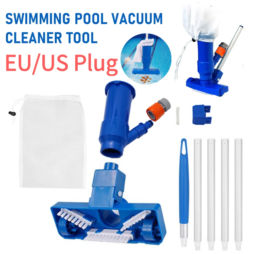 Swimming Pool Cleaning Kit Portable Swimming Pool Cleaning Tool Kit with 5 Section Pole Pool Spa Jet Vacuum Cleaner for Above Ground Spa Pond Hot Tub
