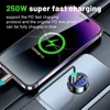 Multi Ports USB C Car Charger Fast Charging Phone Adapter in Car with Voltage Display For iPhone Samsung Huawei Android Phone 3