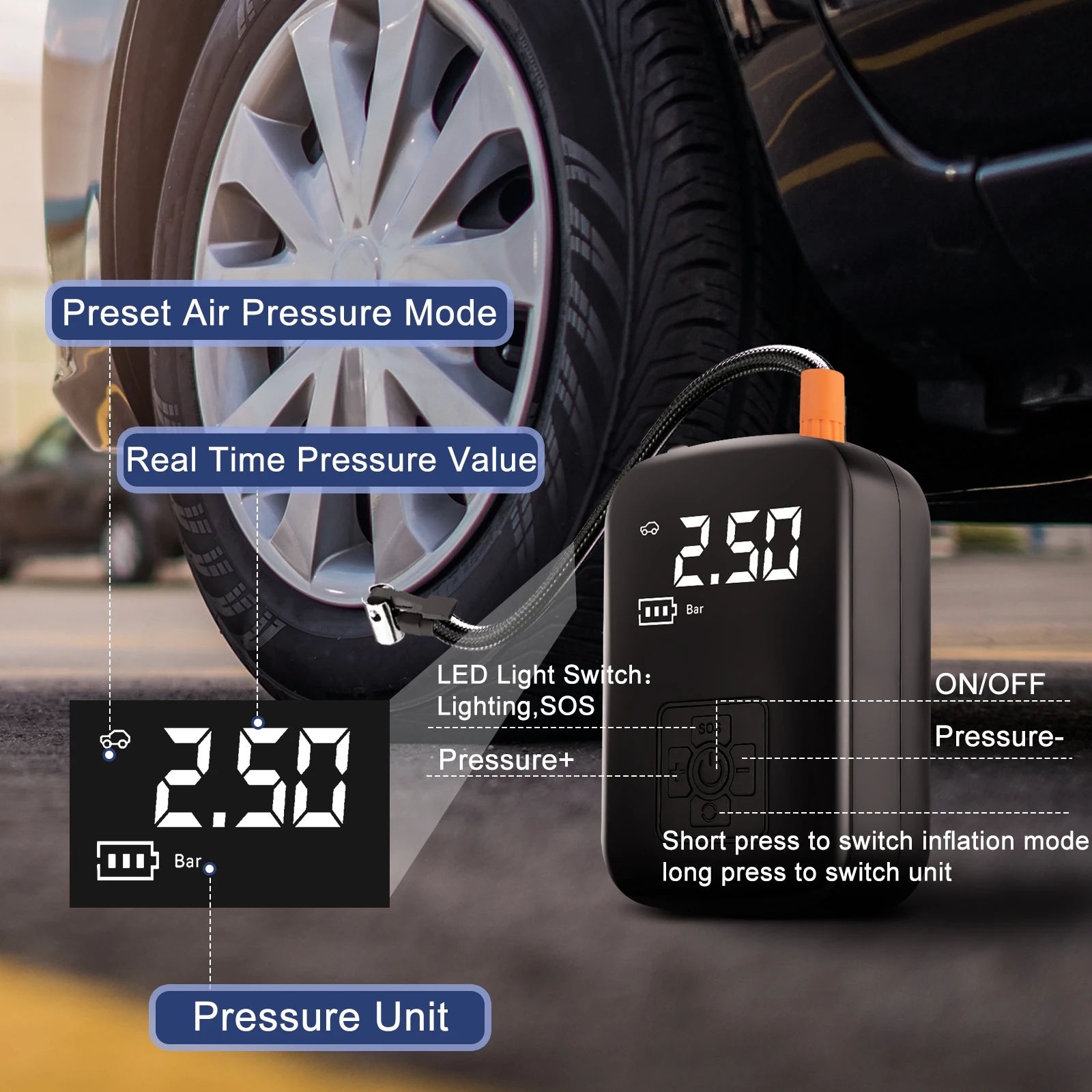 Car Air Pump 006 ポータブル エアコンプレッサー HomelyLife Portable Air Compressor Review // ZC006