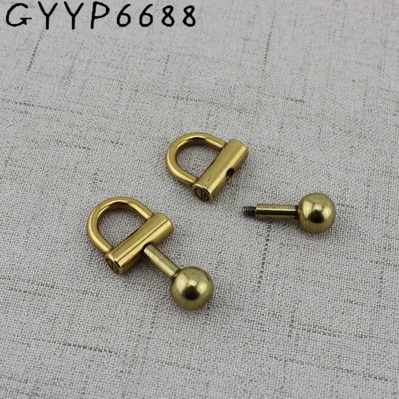 2pcs Special Gold Copper Screws Round Head Solid Nail Leather Screw