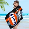 Gulf motorcycle logo Cartoon Beach Towel Cute Kawaii Room Decor Bath Girls Children Hand Towels For Bathroom Shower 5
