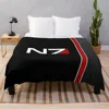 N7 Mass effect emblem! Throw Blanket Flannel Fabric bed plaid Luxury St Decorative Sofas Camping Blankets 1