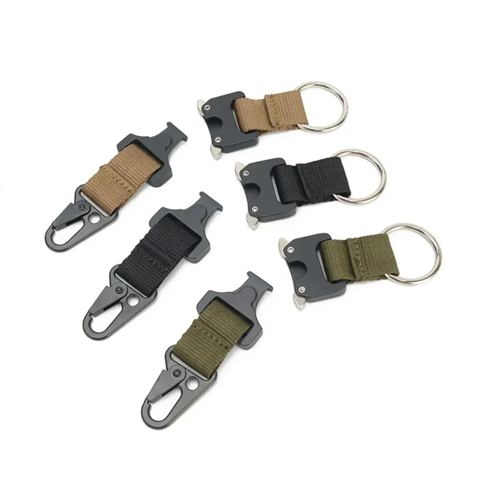 1PC Molle Gear Keychain Clip for Mens Molle Accessories Nylon Belt Key Chain Loop Webbing Key Clip with Molle Bags