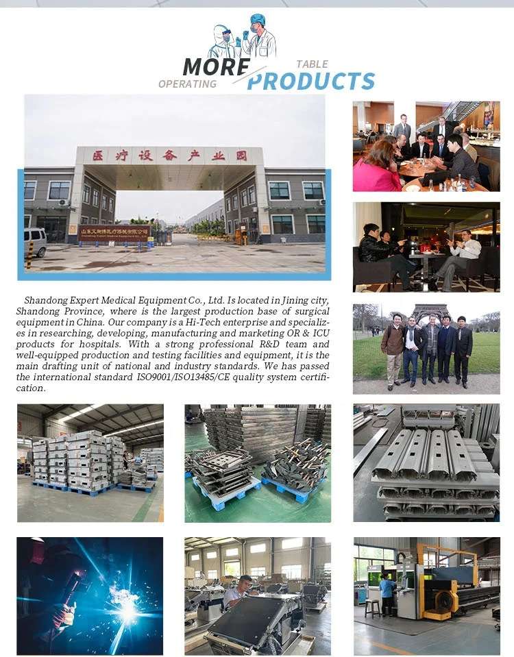 Stainless Steel Adjustable Manual Operating Equipment Electric Operation Table