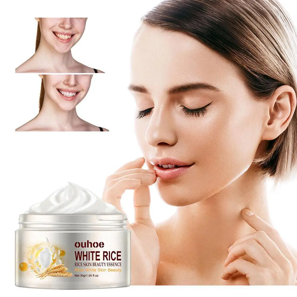 30g White Rice Anti Aging Remove Wrinkles Nourishing Moisturizing Facial Cream Firming Pores And Removing Acne Whitening Cream