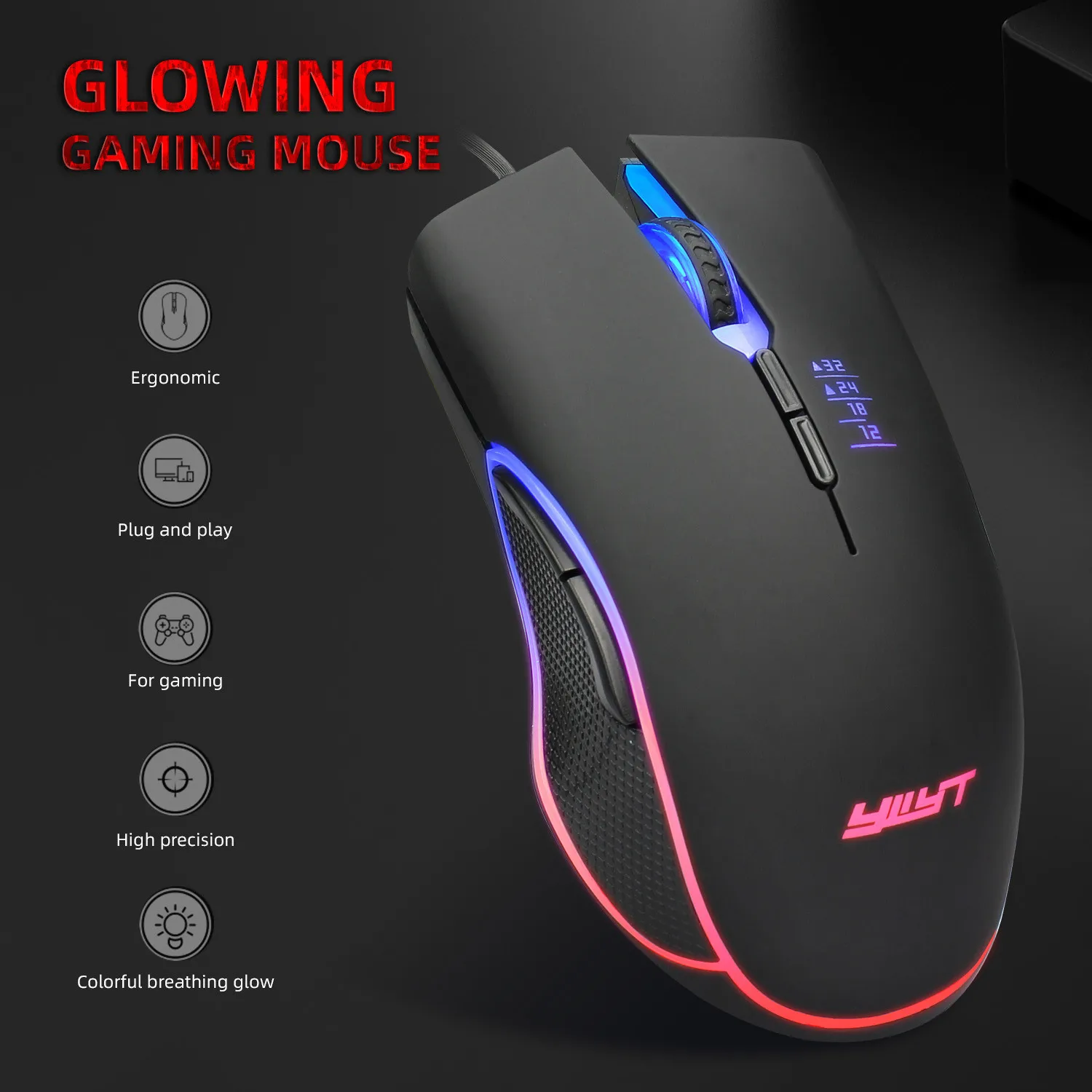 top wireless mouse Ouhaobin Rgb Lighting Define The Game Usb Wired 3200dpi Adjustable Gaming Mouse Mice Мышка Беспроводная Мышка Игровая wired gaming mouse Mice