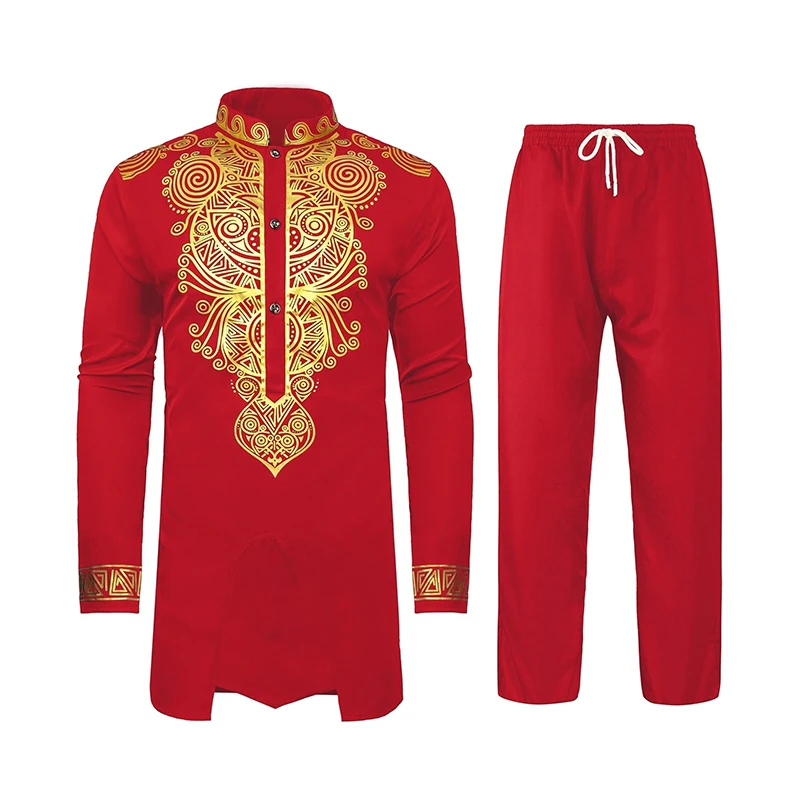 Spring And Summer Men's Muslim Robes And Trousers